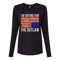 IM Voting For The Outlaw President Womens Cotton Relaxed Long Sleeve T-Shirt