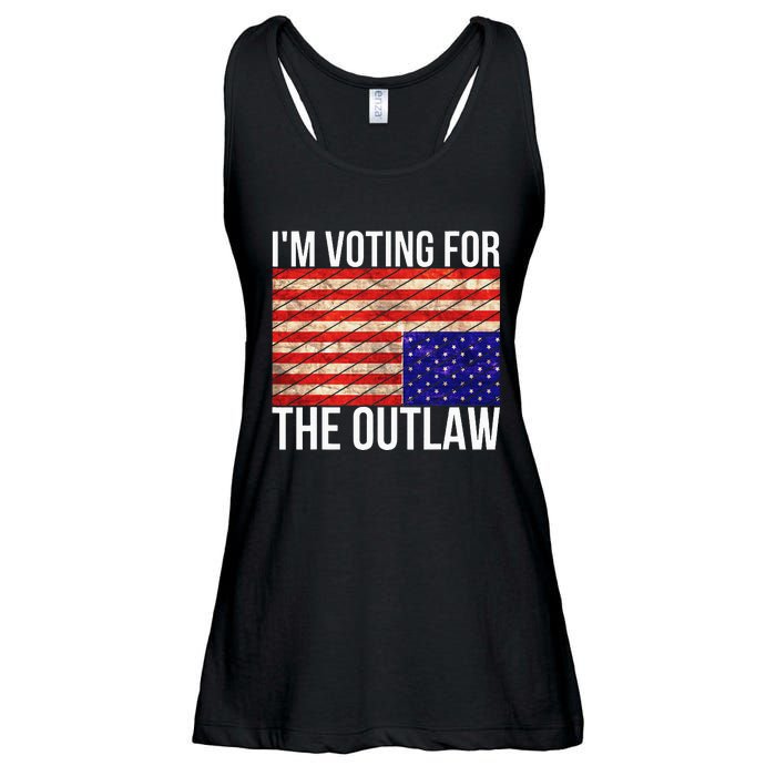 IM Voting For The Outlaw President Ladies Essential Flowy Tank