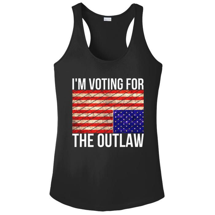 IM Voting For The Outlaw President Ladies PosiCharge Competitor Racerback Tank