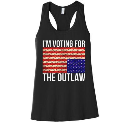 IM Voting For The Outlaw President Women's Racerback Tank