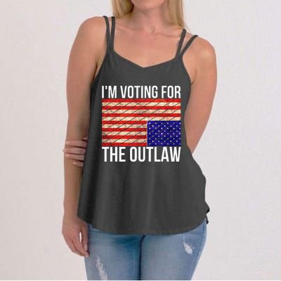 IM Voting For The Outlaw President Women's Strappy Tank