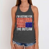 IM Voting For The Outlaw President Women's Knotted Racerback Tank