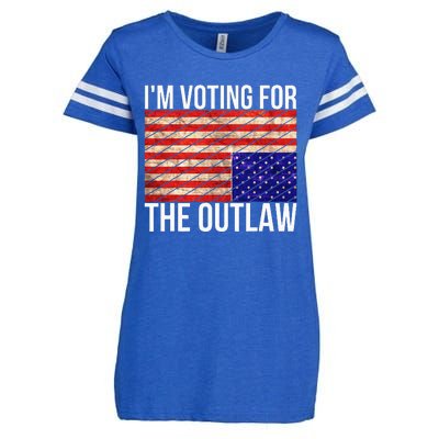 IM Voting For The Outlaw President Enza Ladies Jersey Football T-Shirt