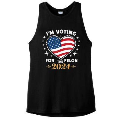 Im Vote For Convicted Felon America Women 2030 Ladies PosiCharge Tri-Blend Wicking Tank