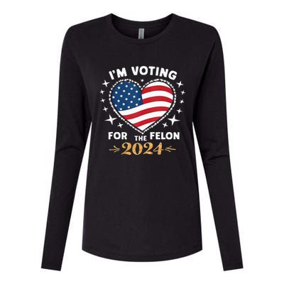 Im Vote For Convicted Felon America Women 2030 Womens Cotton Relaxed Long Sleeve T-Shirt