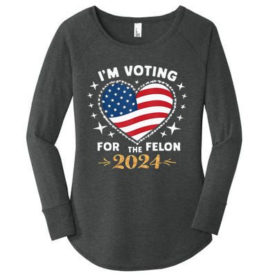 Im Vote For Convicted Felon America Women 2030 Women's Perfect Tri Tunic Long Sleeve Shirt