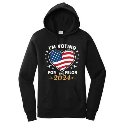 Im Vote For Convicted Felon America Women 2030 Women's Pullover Hoodie