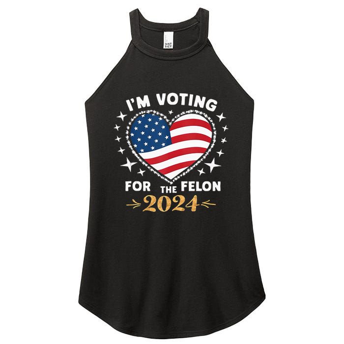 Im Vote For Convicted Felon America Women 2030 Women's Perfect Tri Rocker Tank