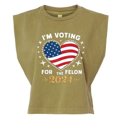 Im Vote For Convicted Felon America Women 2030 Garment-Dyed Women's Muscle Tee