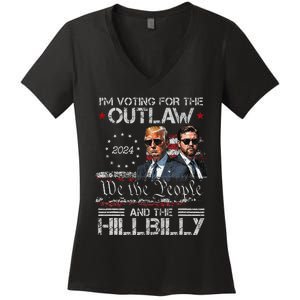 IM Voting For The Outlaw And The Hillbilly 2024 Women's V-Neck T-Shirt