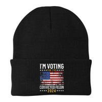 Im Voting Felon 2024 Voting For Felon Convicted Felon Knit Cap Winter Beanie