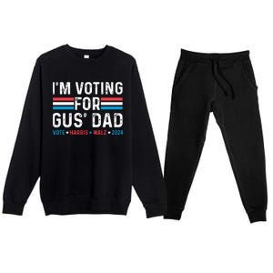 IM Voting For Gus Dad Premium Crewneck Sweatsuit Set