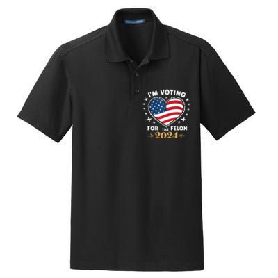 IM Vote For Convicted Felon America Dry Zone Grid Polo