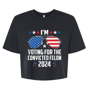 IM Voting Felon 2024 Voting For Felon Women Convicted Felon Bella+Canvas Jersey Crop Tee