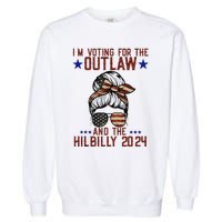 IM Voting For The Outlaw And The Hillbilly 2024 Garment-Dyed Sweatshirt