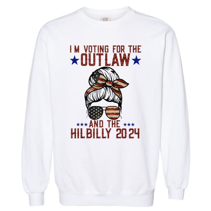 IM Voting For The Outlaw And The Hillbilly 2024 Garment-Dyed Sweatshirt