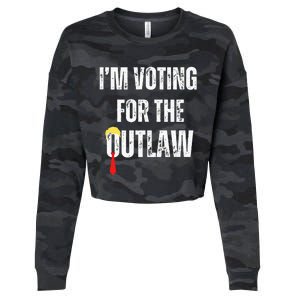 IM Voting For The Outlaw 2024 Cropped Pullover Crew