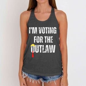 IM Voting For The Outlaw 2024 Women's Knotted Racerback Tank