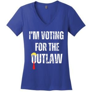 IM Voting For The Outlaw 2024 Women's V-Neck T-Shirt