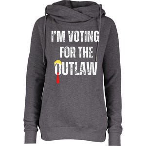 IM Voting For The Outlaw 2024 Womens Funnel Neck Pullover Hood