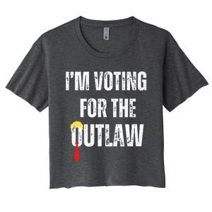 IM Voting For The Outlaw 2024 Women's Crop Top Tee