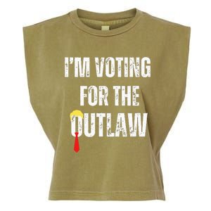 IM Voting For The Outlaw 2024 Garment-Dyed Women's Muscle Tee