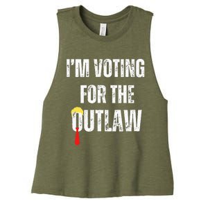 IM Voting For The Outlaw 2024 Women's Racerback Cropped Tank