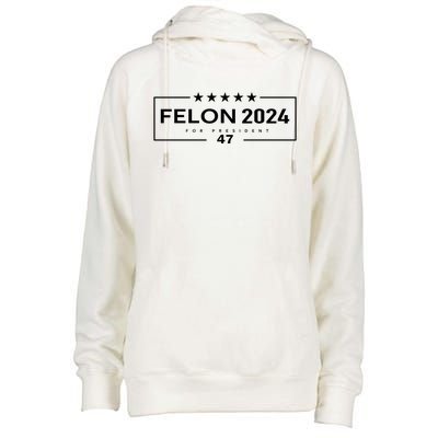 Im Voting For The Felon Trump For President 2024 Womens Funnel Neck Pullover Hood