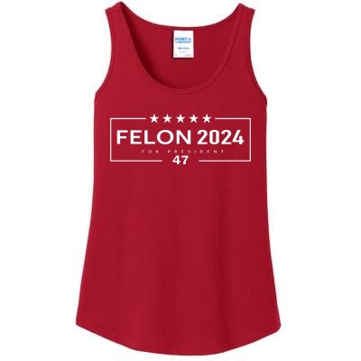 Im Voting For The Felon Trump For President 2024 Ladies Essential Tank