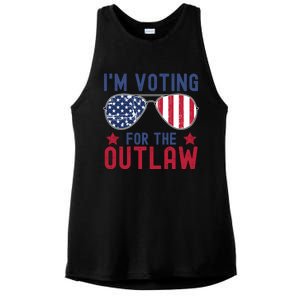 IM Voting For The Outlaw Meaningful Gift Fourth Of July Trump 2031 Meaningful G Ladies PosiCharge Tri-Blend Wicking Tank