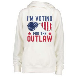 IM Voting For The Outlaw Meaningful Gift Fourth Of July Trump 2031 Meaningful G Womens Funnel Neck Pullover Hood