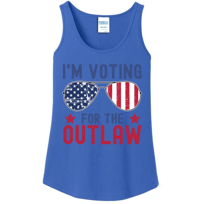 IM Voting For The Outlaw Meaningful Gift Fourth Of July Trump 2031 Meaningful G Ladies Essential Tank