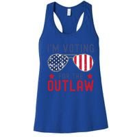 IM Voting For The Outlaw Meaningful Gift Fourth Of July Trump 2031 Meaningful G Women's Racerback Tank