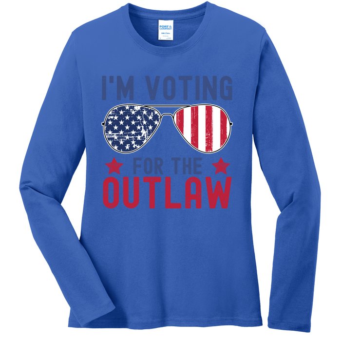 IM Voting For The Outlaw Meaningful Gift Fourth Of July Trump 2031 Meaningful G Ladies Long Sleeve Shirt