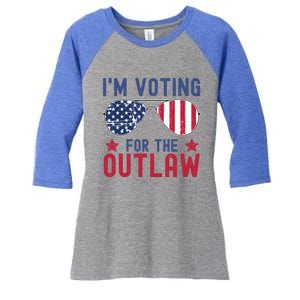 IM Voting For The Outlaw Meaningful Gift Fourth Of July Trump 2031 Meaningful G Women's Tri-Blend 3/4-Sleeve Raglan Shirt