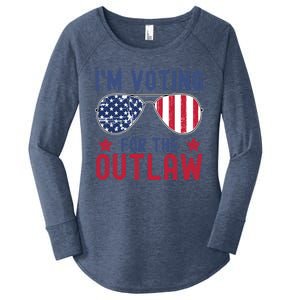 IM Voting For The Outlaw Meaningful Gift Fourth Of July Trump 2031 Meaningful G Women's Perfect Tri Tunic Long Sleeve Shirt