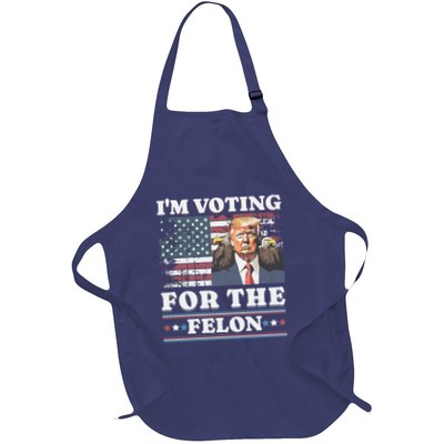 IM Voting For The Felon Funny Still Voting Trump Full-Length Apron With Pockets