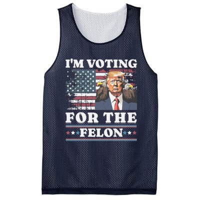 IM Voting For The Felon Funny Still Voting Trump Mesh Reversible Basketball Jersey Tank