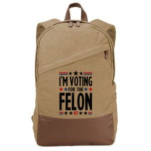 IM Voting For The Felon 47 Cotton Canvas Backpack