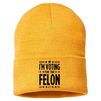 IM Voting For The Felon 47 Sustainable Knit Beanie