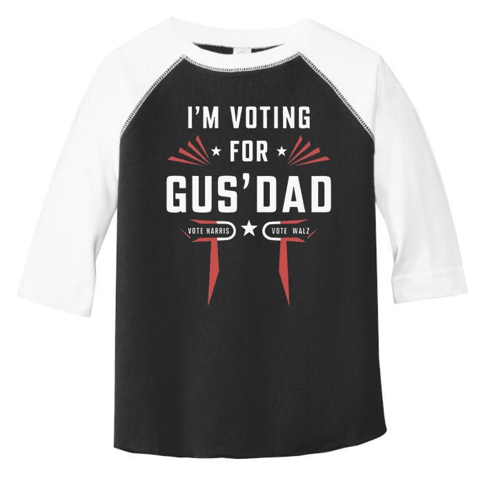 IM Voting For Gus Dad Harris Walz 2024 Toddler Fine Jersey T-Shirt