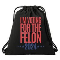 IM Voting For The Felon Drawstring Bag