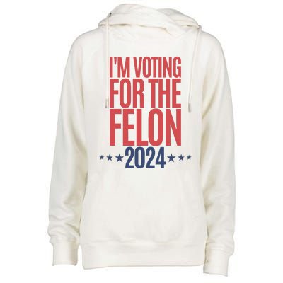 IM Voting For The Felon Womens Funnel Neck Pullover Hood