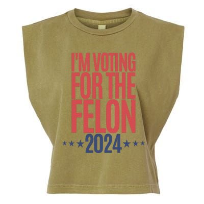 IM Voting For The Felon Garment-Dyed Women's Muscle Tee