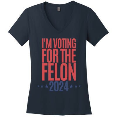 IM Voting For The Felon Women's V-Neck T-Shirt