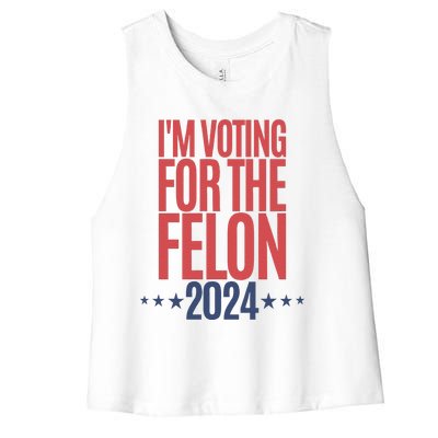 IM Voting For The Felon Women's Racerback Cropped Tank