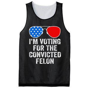 IM Voting For The Convicted Felon Funny Pro 2024 Mesh Reversible Basketball Jersey Tank