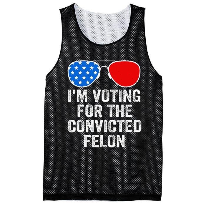 IM Voting For The Convicted Felon Funny Pro 2024 Mesh Reversible Basketball Jersey Tank