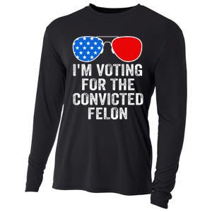 IM Voting For The Convicted Felon Funny Pro 2024 Cooling Performance Long Sleeve Crew