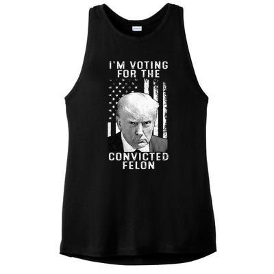 IM Voting For The Convicted Felon Funny Pro 2024 Ladies PosiCharge Tri-Blend Wicking Tank